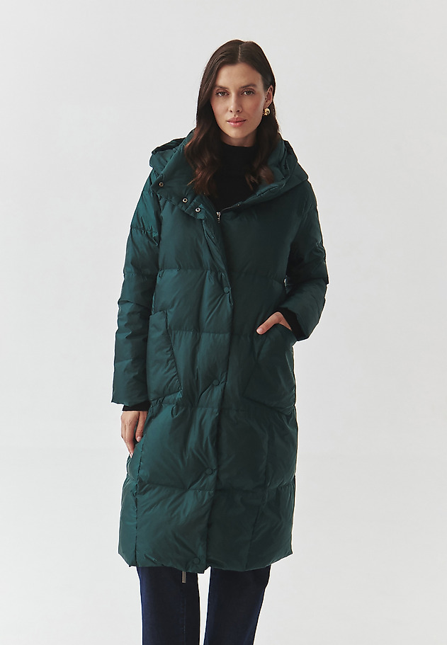 LADIES' FABRIC COAT WITH FILLING — MORENA LADIES' FABRIC COAT WITH FILLING — MORENA ZIELONY 3