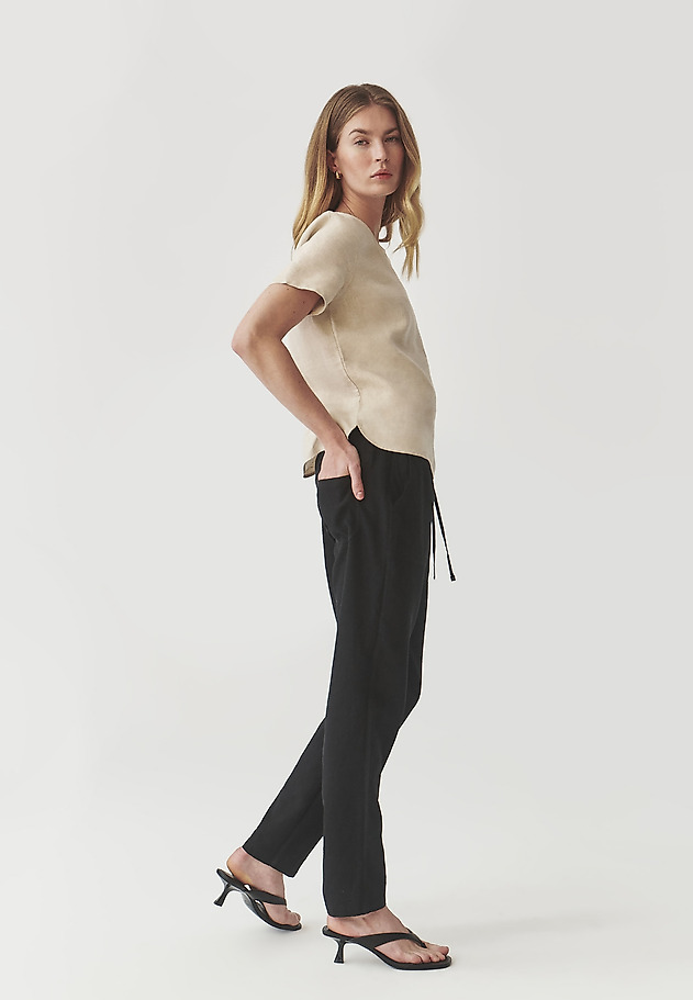 LADIES’ BREATHABLE PANTS WITH SEWN IN ELASTIC - ONORA 1 LADIES’ BREATHABLE PANTS WITH SEWN IN ELASTIC - ONORA 1 BLACK 1