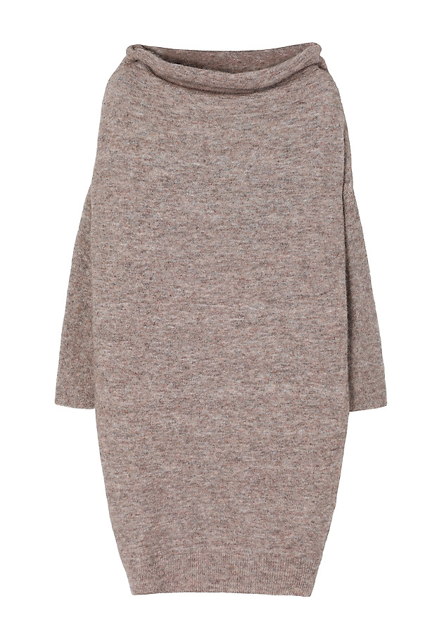 LADIES' DRESS IN YARN WITH A ‘WATER’ NECKLINE — AWATI LADIES' DRESS IN YARN WITH A ‘WATER’ NECKLINE — AWATI BEŻOWY 6