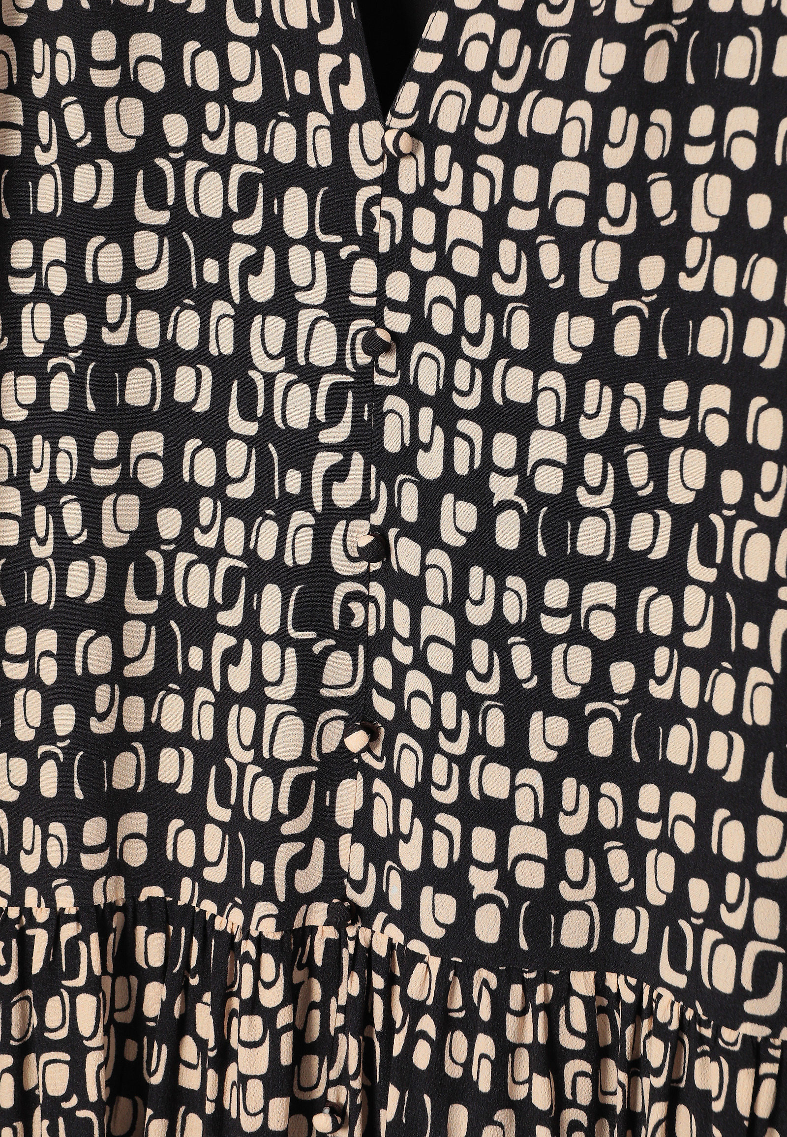 VISCOSE DRESS WITH ORIGINAL DESIGN - MARLI VISCOSE DRESS WITH ORIGINAL DESIGN - MARLI BROWN 116614