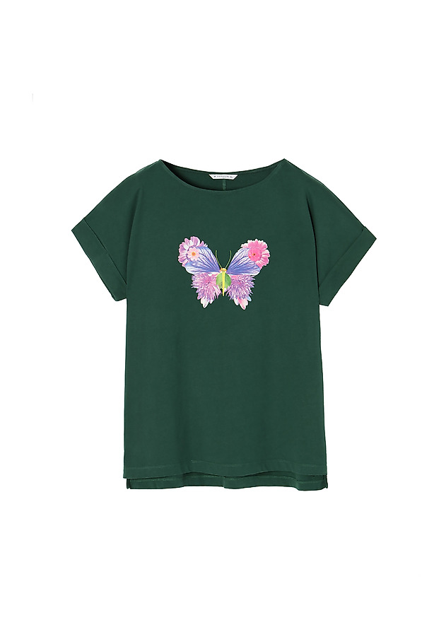LADIES' COTTON T-SHIRT MAKI LADIES' COTTON T-SHIRT MAKI ZIELONY 4