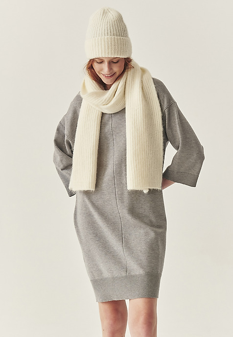 LOOSE-FIT DRESS WITH VISCOSE - IBA GREY 2