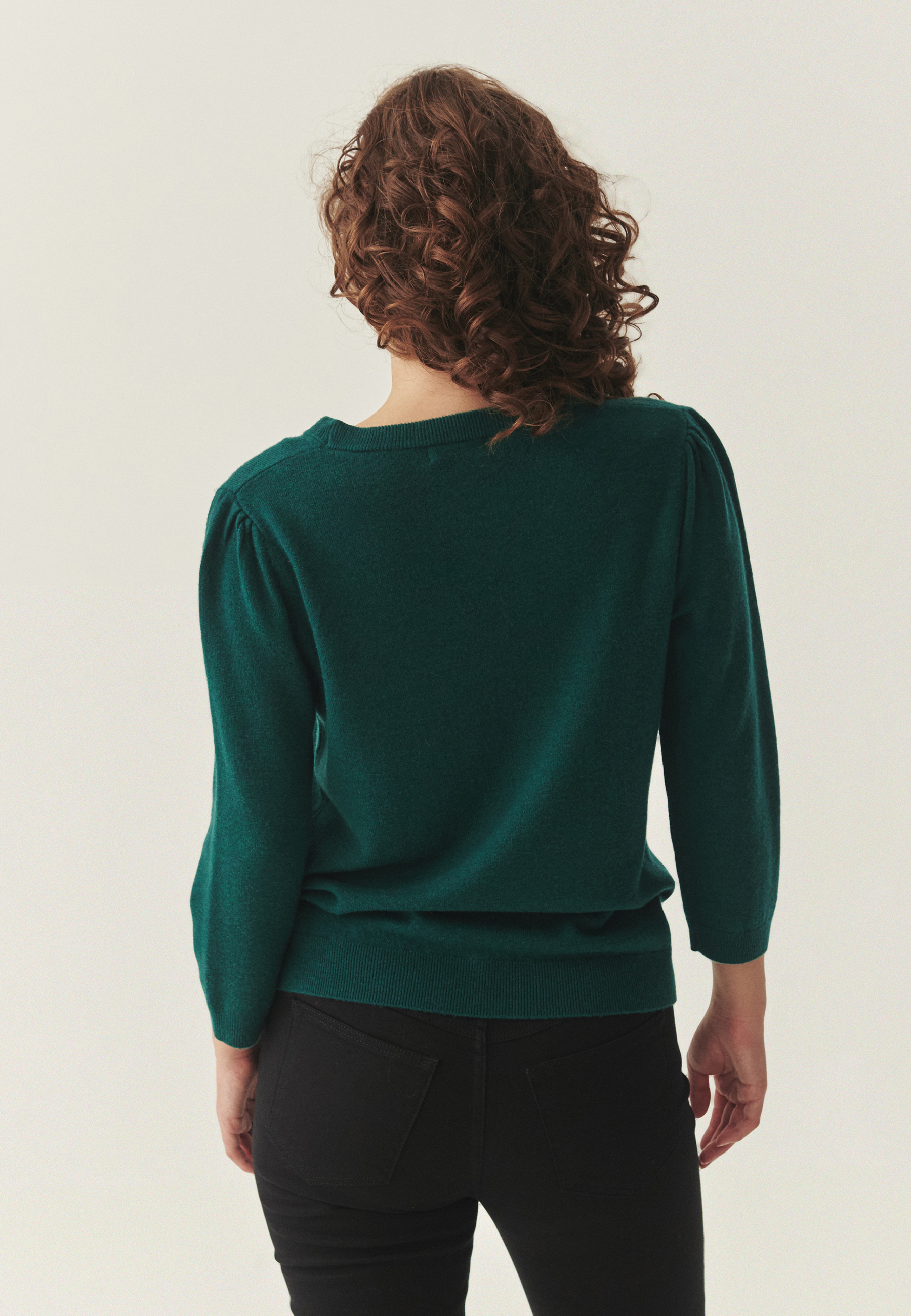 CLASSIC WOOL BLOUSE - VONA GREEN 2