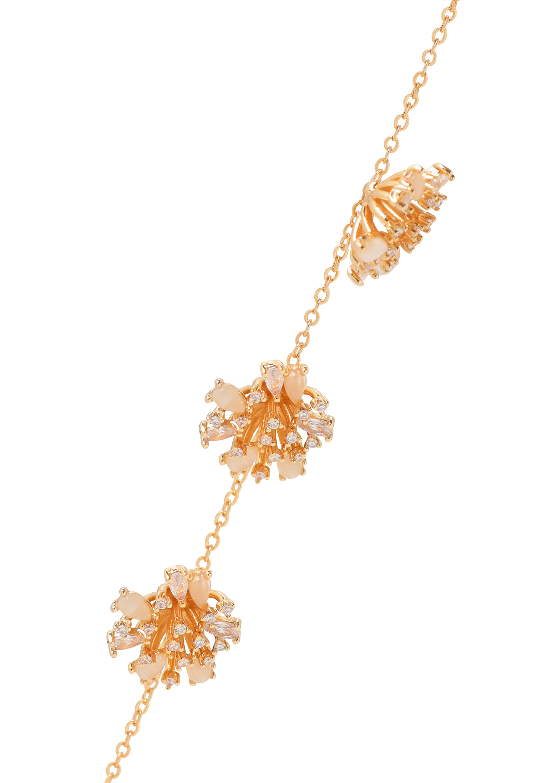 BRANSOLETKA Z KWIATOWYM MOTYWEM - KIWALILO BIAŁY 2