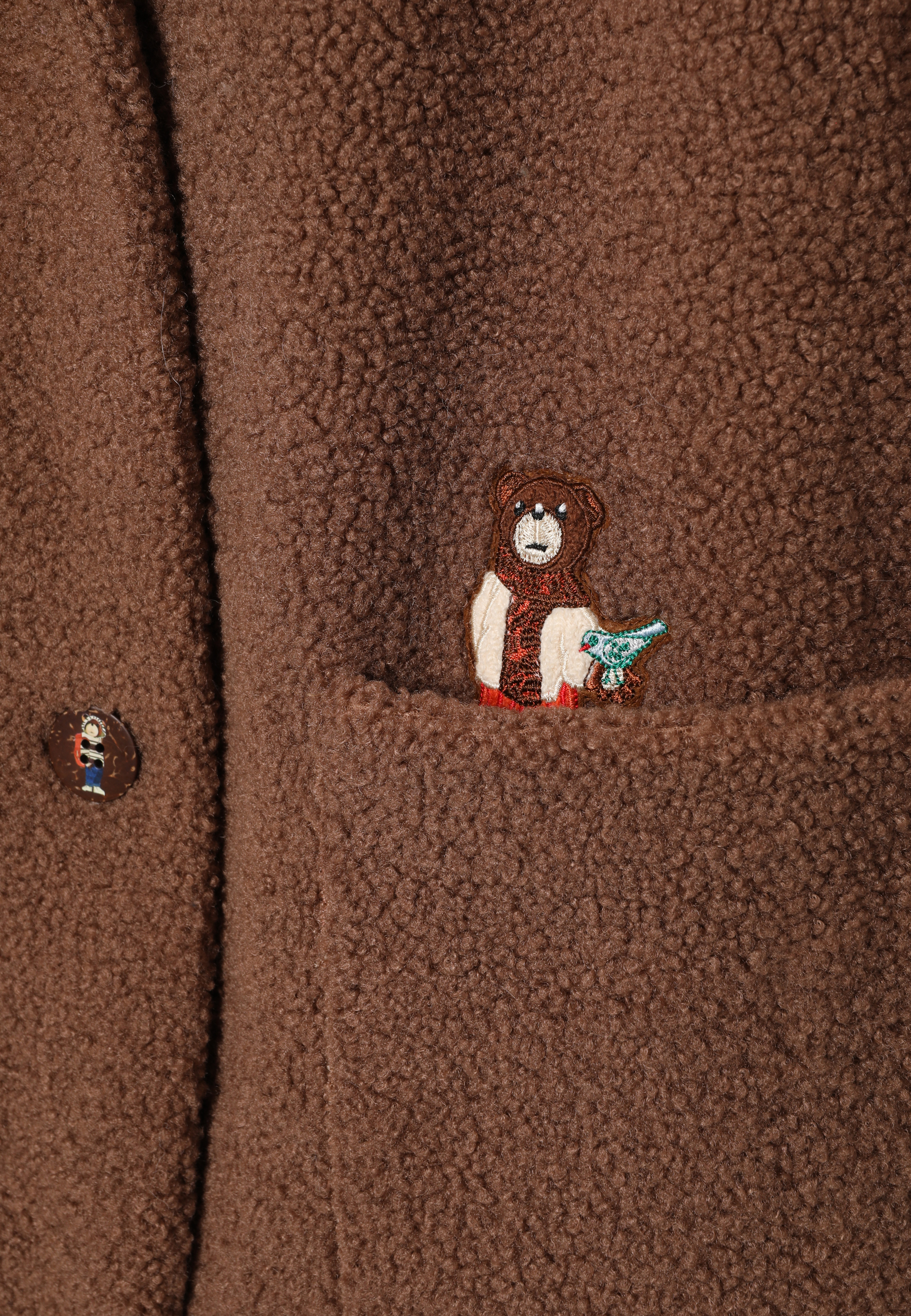 DWUSTRONNY PŁASZCZ Z MOTYWEM MISIA USZATKA - BORGINI MULTIKOLOR 2