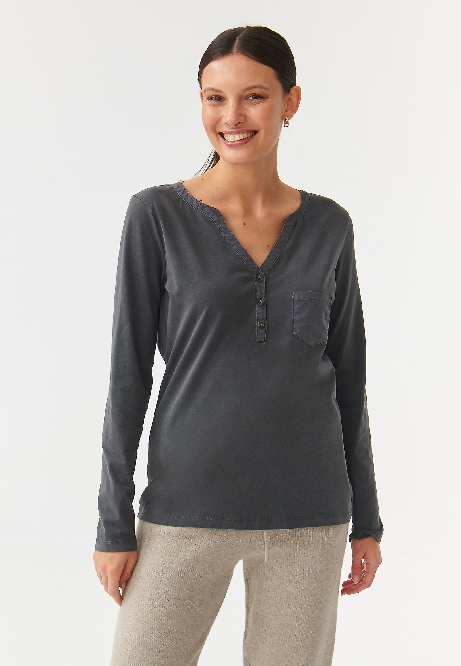 ŽENSKA BLUZA Z OKRASNIM MINI ŽEPOM ASTRID ŽENSKA BLUZA Z OKRASNIM MINI ŽEPOM ASTRID SIVA 94214