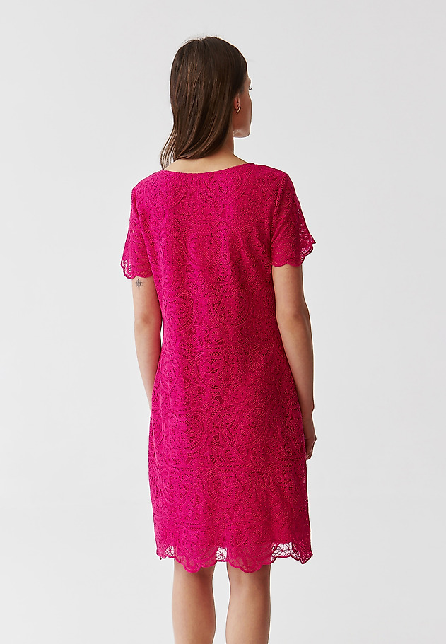 LADIES’ LACE PENCIL SKIRT - SONO LADIES’ LACE PENCIL SKIRT - SONO RÓŻOWY 4