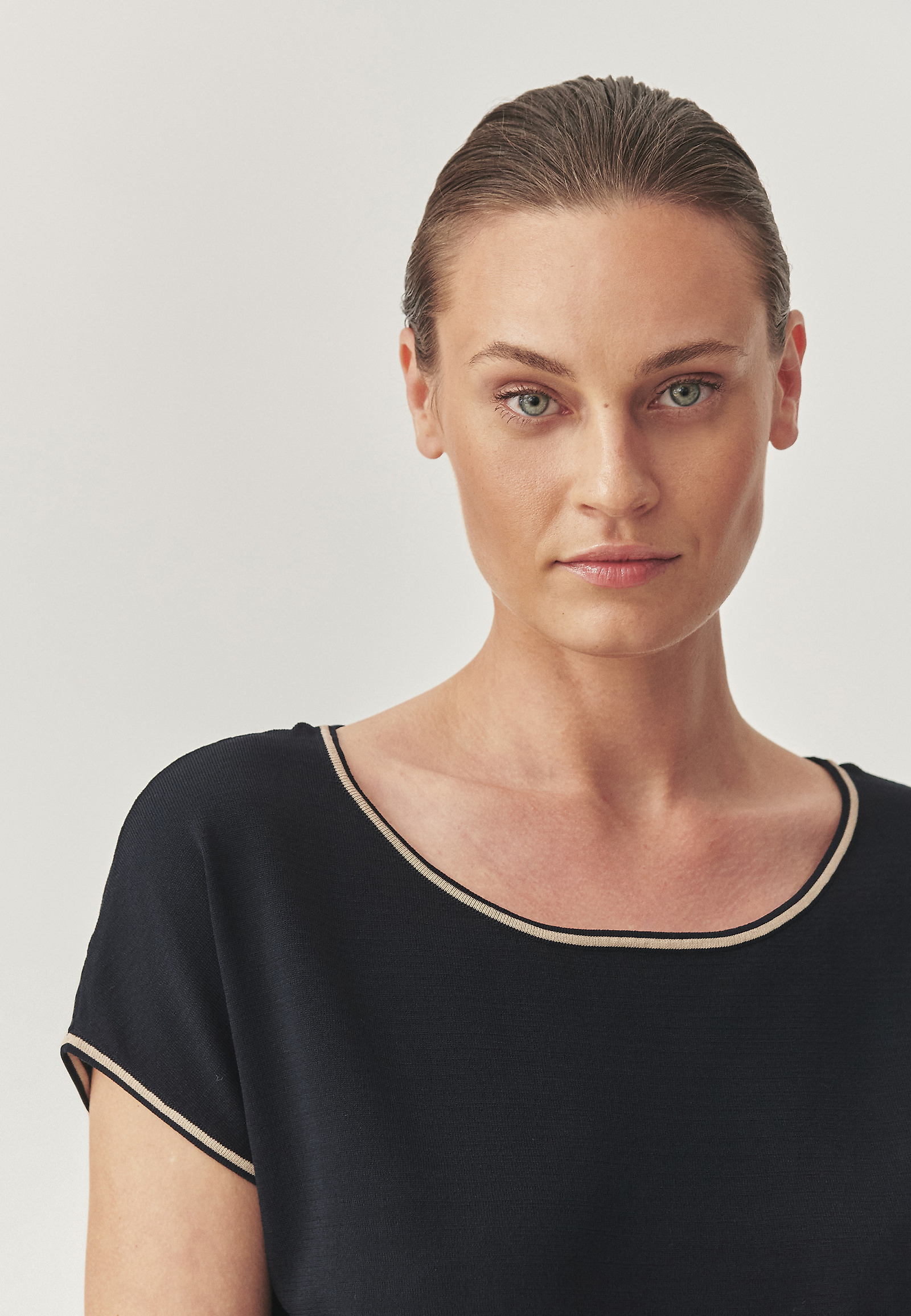 CLASSIC BLOUSE WITH VISCOSE - SORAL CLASSIC BLOUSE WITH VISCOSE - SORAL NAVY BLUE 114751