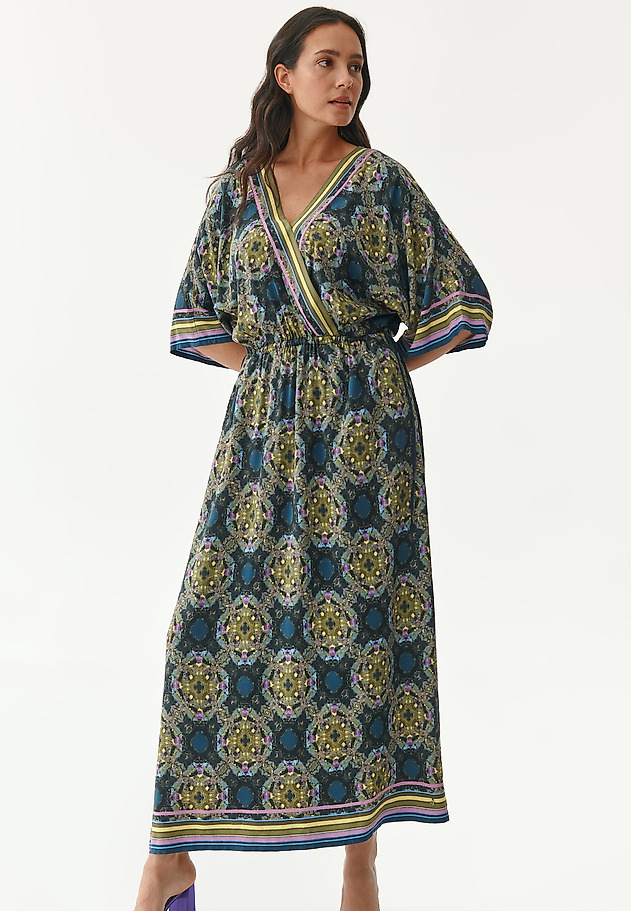 LADIES' WRAP DRESS WITH AN ORIGINAL PRINT TRENKA LADIES' WRAP DRESS WITH AN ORIGINAL PRINT TRENKA MULTIKOLOR 3