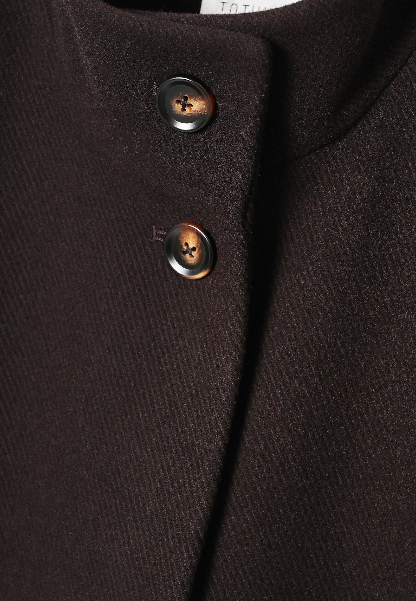 WOOLEN WOMEN'S COAT IN DARK CHOCOLATE BROWN - BORIMA WOOLEN WOMEN'S COAT IN DARK CHOCOLATE BROWN - BORIMA BROWN 115714