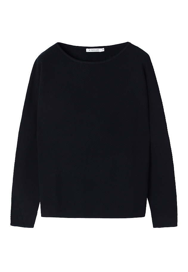 LADIES' STRUCTURED SWEATER WITH A BOAT NECKLINE - PEGGIE LADIES' STRUCTURED SWEATER WITH A BOAT NECKLINE - PEGGIE GRANATOWY 6