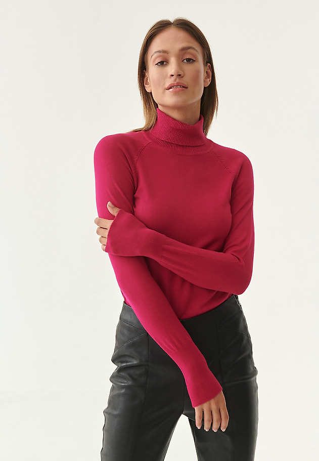 SWETER DAMSKI Z GOLFEM NEKOKI 1 SWETER DAMSKI Z GOLFEM NEKOKI 1 RÓŻOWY 3