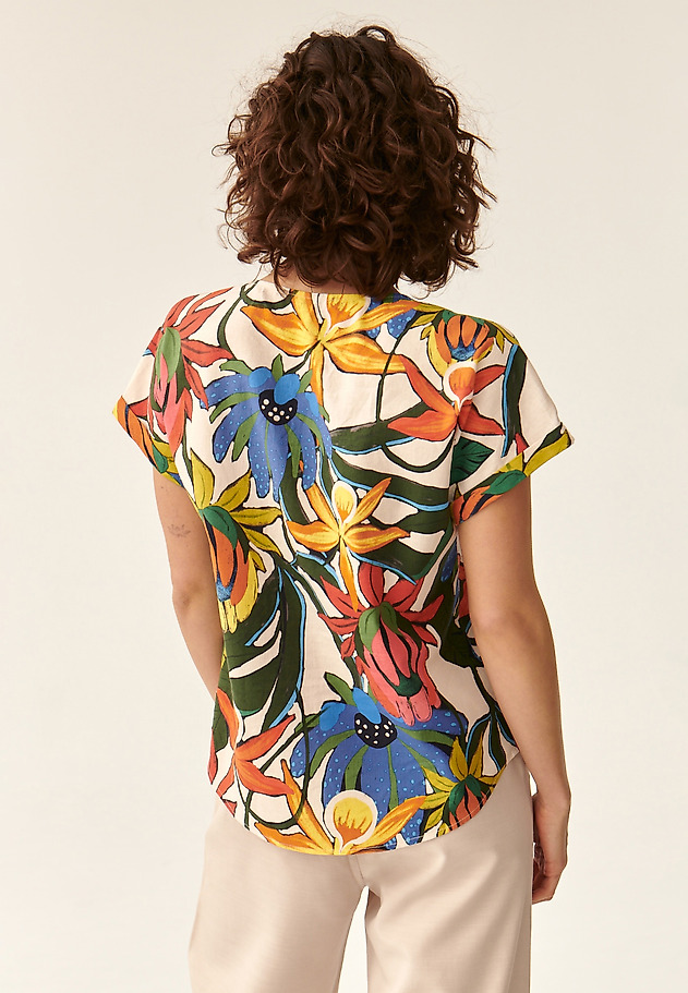 LADIES' FLORAL SHIRT WITH BUTTONS SAMANTO 1 LADIES' FLORAL SHIRT WITH BUTTONS SAMANTO 1 MULTIKOLOR 3