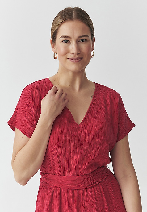 FUCHSIA WIDE-LEG JUMPSUIT — KOREKI 1 RED 2