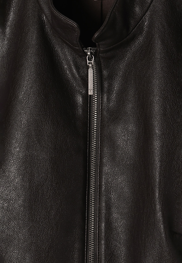 LADIES’ JACKET IN KNITTED FABRIC IMITATING LEATHER BAMI LADIES’ JACKET IN KNITTED FABRIC IMITATING LEATHER BAMI BRĄZOWY 8