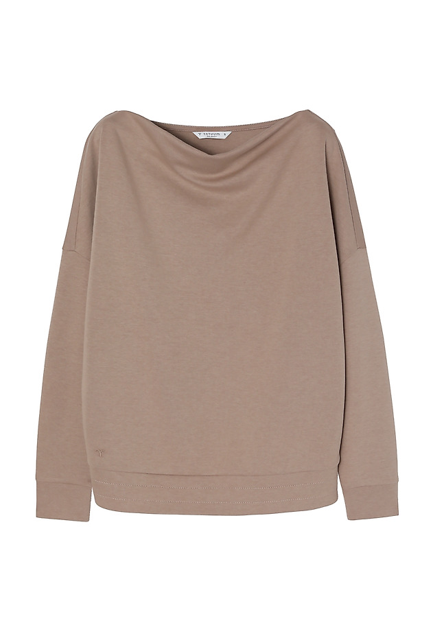 LADIES’ SWEATSHIRT WITH WATER NECKLINE - SILVANA LADIES’ SWEATSHIRT WITH WATER NECKLINE - SILVANA BEŻOWY 7