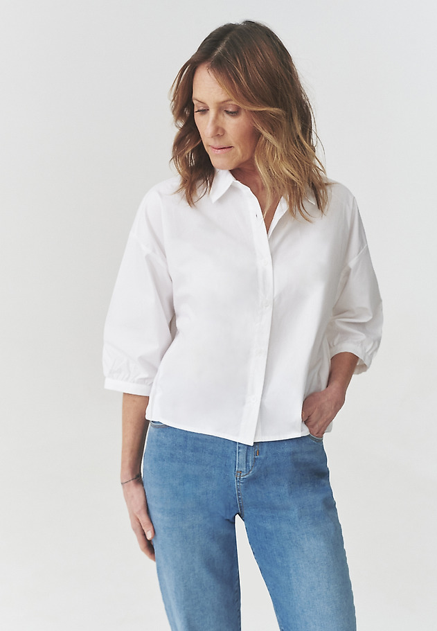 WIDE SLEEVE COTTON SHIRT — DOVE WIDE SLEEVE COTTON SHIRT — DOVE BIAŁY 3