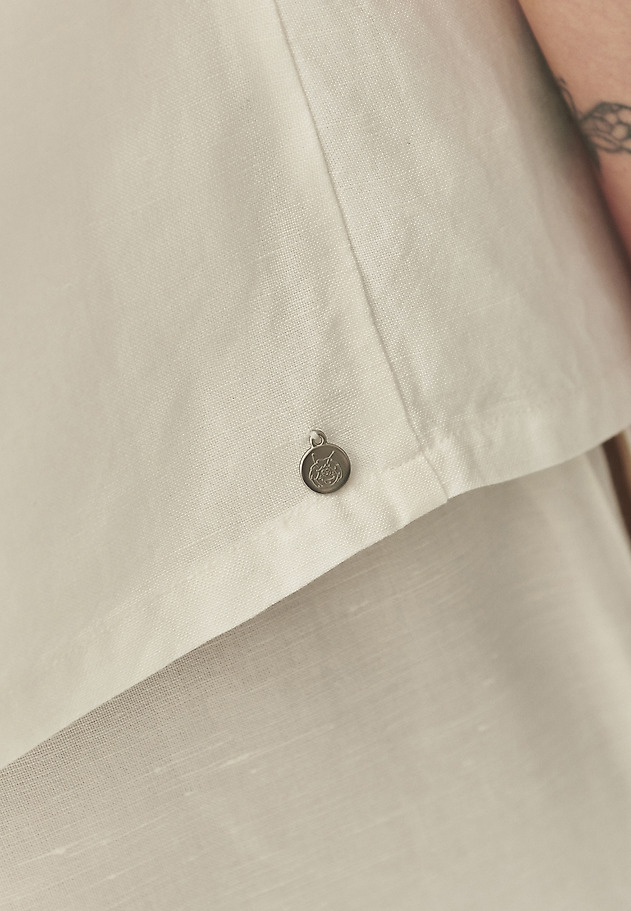 BLUZA IZ LANENIH IN VISKOZNIH MATERIALOV - BIMI BLUZA IZ LANENIH IN VISKOZNIH MATERIALOV - BIMI ECRU 5