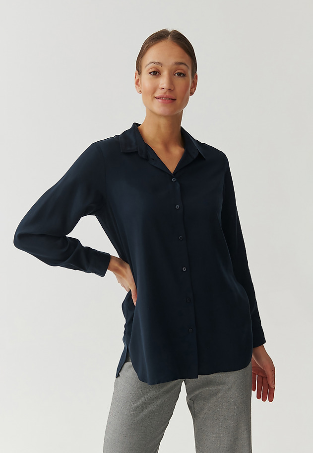 LADIES’ TUNIC-STYLE SHIRT - MALBA 1 LADIES’ TUNIC-STYLE SHIRT - MALBA 1 GRANATOWY 3