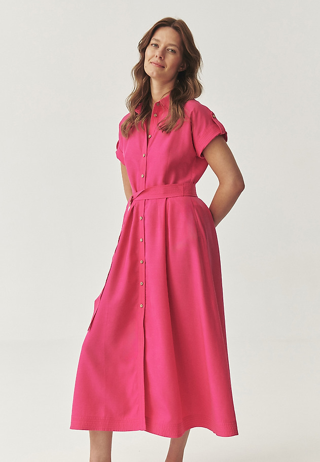 LYOCELL SHIRT DRESS - NICOLETTA LYOCELL SHIRT DRESS - NICOLETTA RÓŻOWY 2