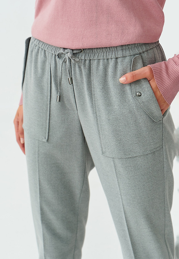 LADIES’ TROUSERS WITH TIE SANI 1 LADIES’ TROUSERS WITH TIE SANI 1 SZARY 4