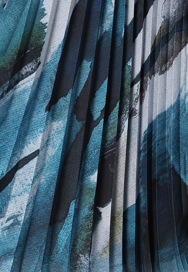 FABRIC PLEATED SKIRT WITH ABSTRACT PRINT - RIDIO 1 FABRIC PLEATED SKIRT WITH ABSTRACT PRINT - RIDIO 1 MULTIKOLOR 6