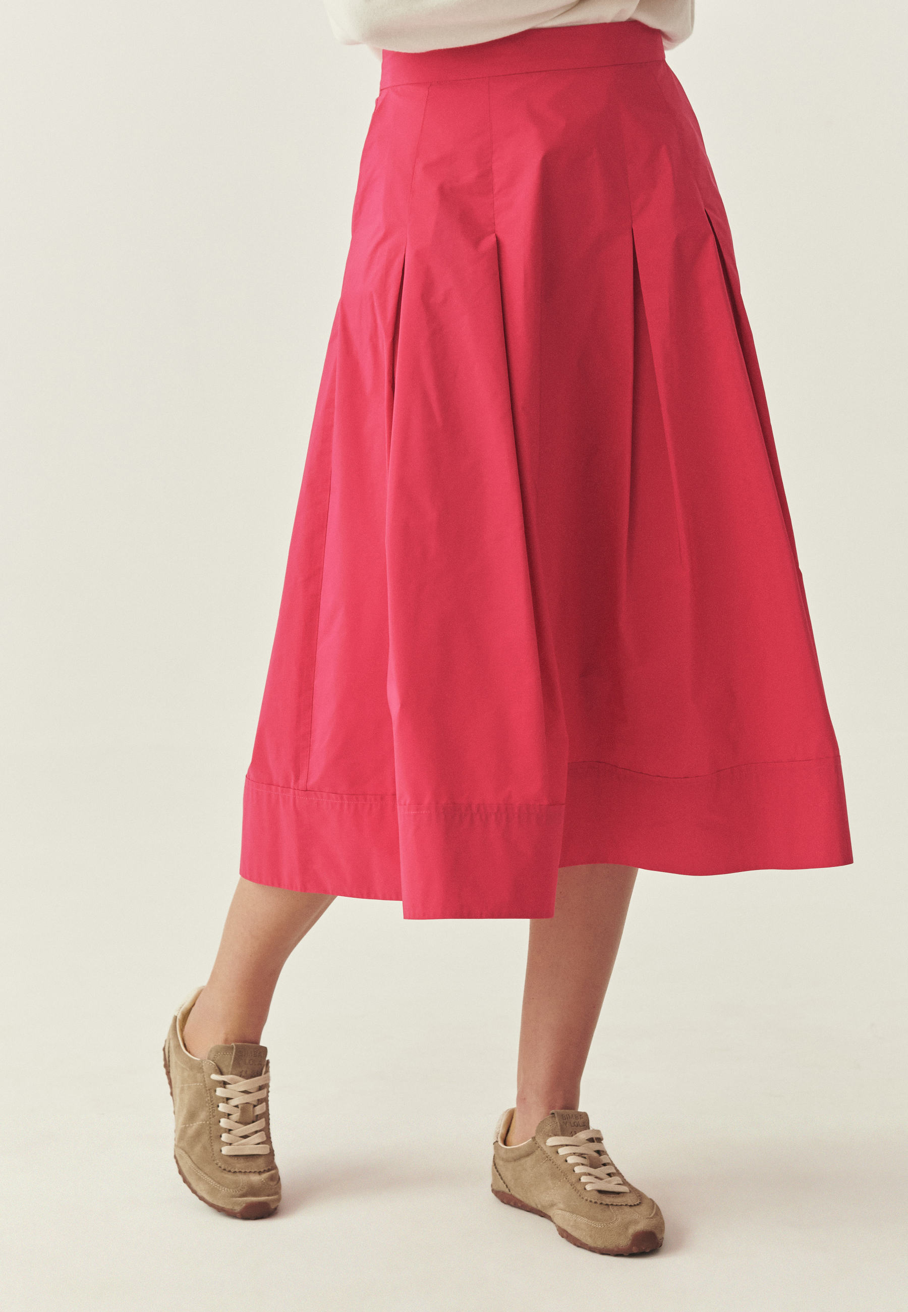 ROZKLOSZOWANA SPÓDNICA Z TAFTY - TAFTIKO 1 RÓŻOWY 2