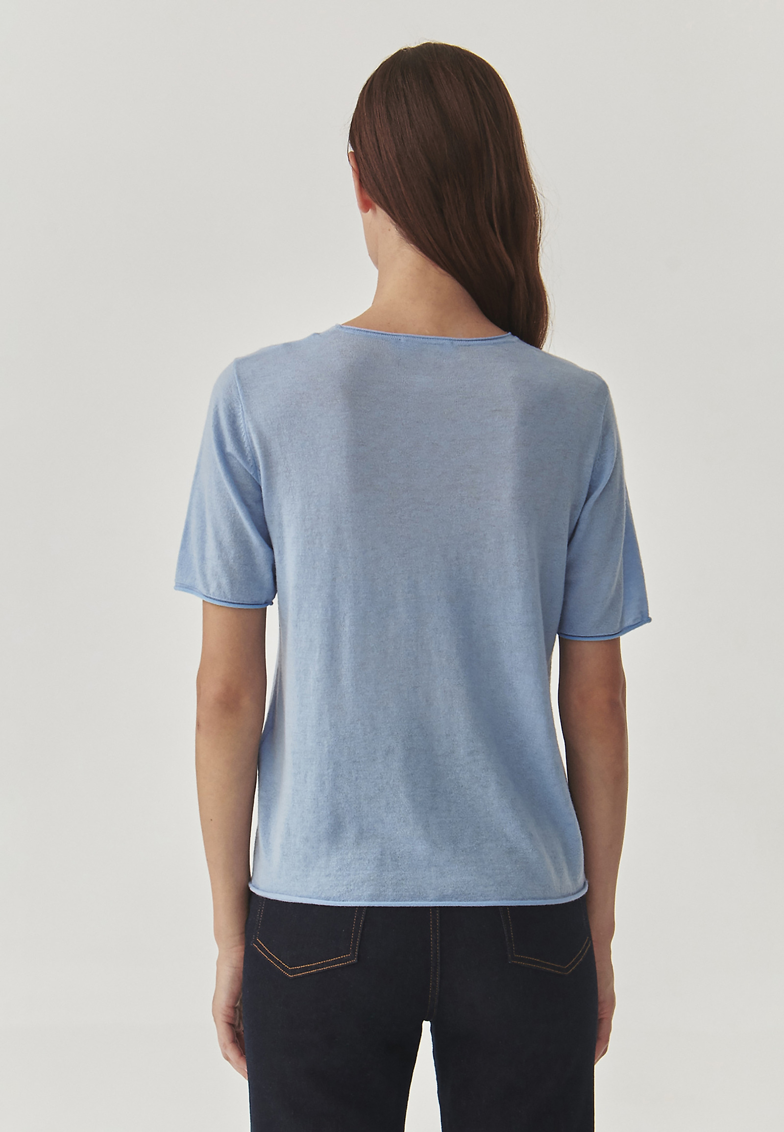 DÁMSKÁ VOLNÁ ÚPLETOVÁ HALENKA S KRÁTKÝM RUKÁVEM - MASHA DÁMSKÁ VOLNÁ ÚPLETOVÁ HALENKA S KRÁTKÝM RUKÁVEM - MASHA MODRÁ 99480