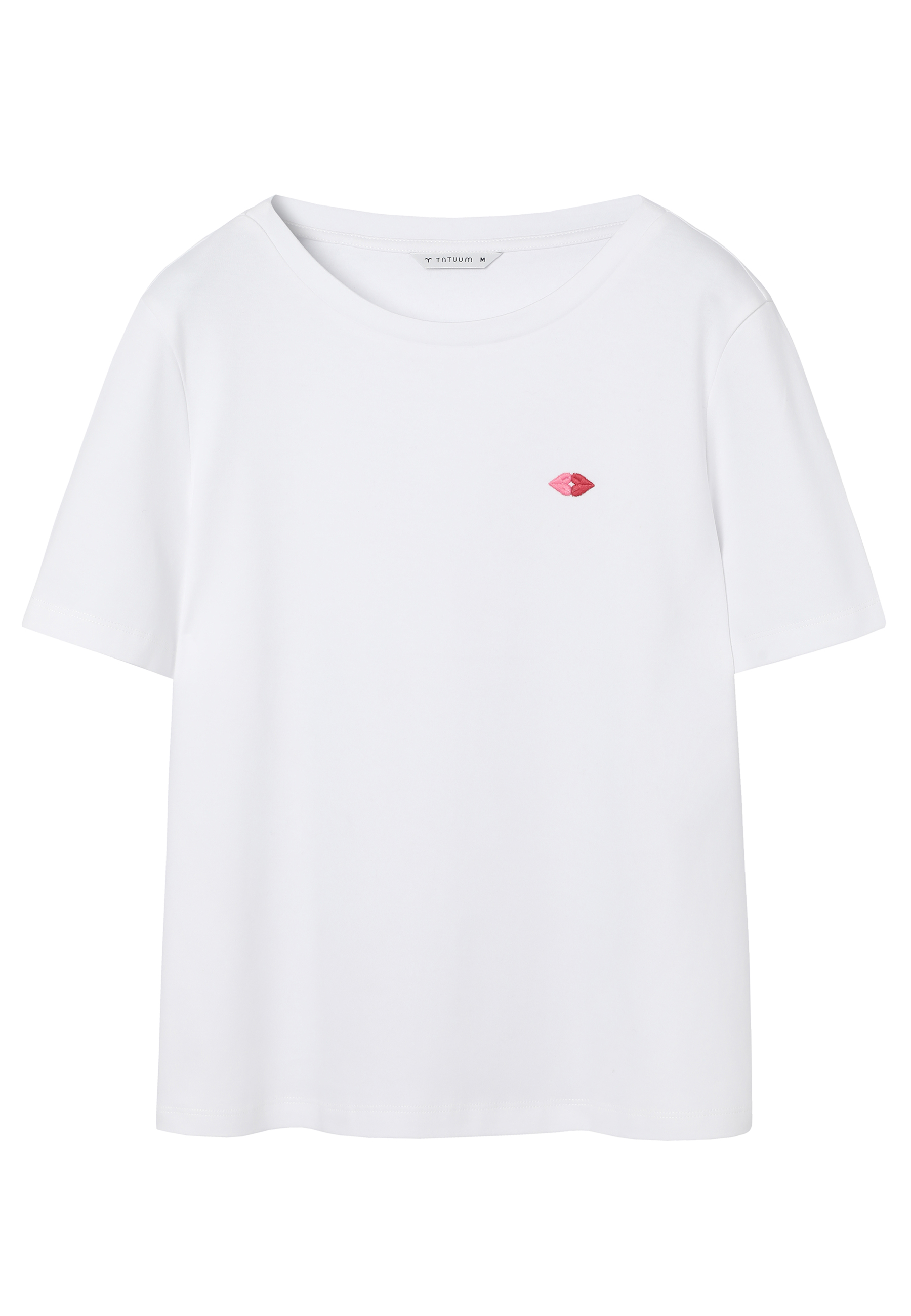 BAWEŁNIANY T-SHIRT Z HAFTEM - AJMIRJA 3 BIAŁY 2