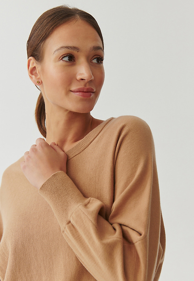 LADIES’ SWEATER MADE FROM COTTON BLEND - SELKO LADIES’ SWEATER MADE FROM COTTON BLEND - SELKO BEŻOWY 4