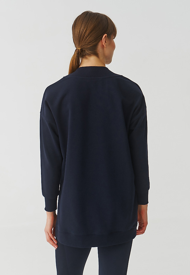 LADIES’ SWEATSHIRT WITH V-SHAPED NECKLINE - FILIPPA LADIES’ SWEATSHIRT WITH V-SHAPED NECKLINE - FILIPPA GRANATOWY 3