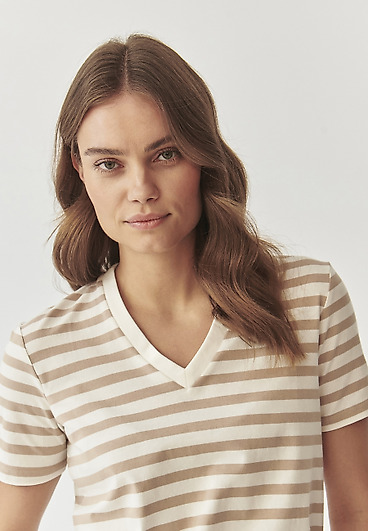 DZIANINOWA BLUZKA DAMSKA W PASKI - SALEMA 1 DZIANINOWA BLUZKA DAMSKA W PASKI - SALEMA 1