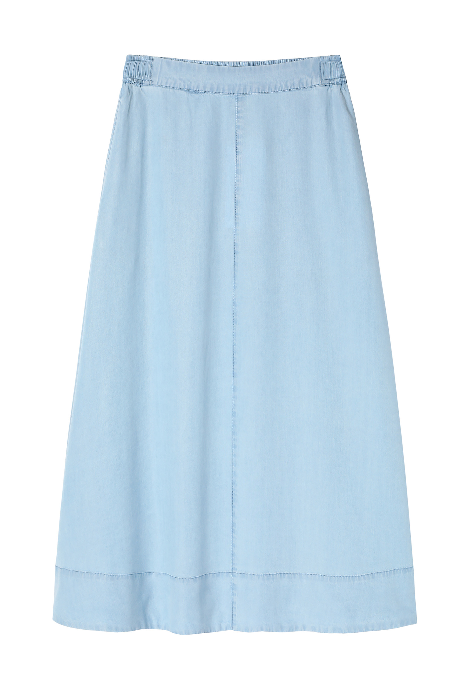 PLÁTĚNÁ MIDI SUKNĚ S GUMOU V PASE - KONI 1 PLÁTĚNÁ MIDI SUKNĚ S GUMOU V PASE - KONI 1 MODRÁ 98360