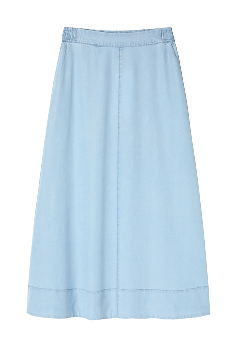 LADIES’ MIDI SKIRT WITH SEWN-IN ELASTIC - KONI 1 BLUE 2