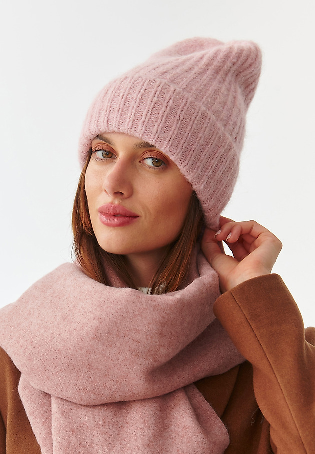 LADIES' KNITTED BEANIE NENA LADIES' KNITTED BEANIE NENA RÓŻOWY 1