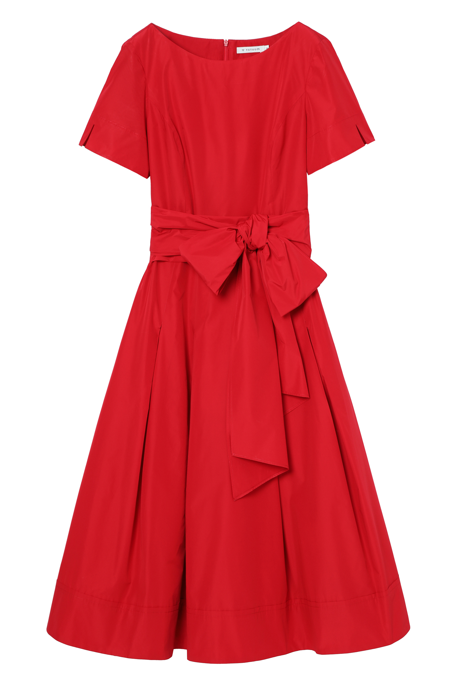 FLARED TAFFETA DRESS - TANITA CZ RDEČA 2