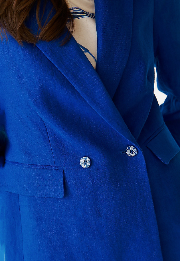 ŻAKIET TKANINOWY DWURZĘDOWY O SWOBODNYM KROJU - ADRIANNA 2 ŻAKIET TKANINOWY DWURZĘDOWY O SWOBODNYM KROJU - ADRIANNA 2 NIEBIESKI 4