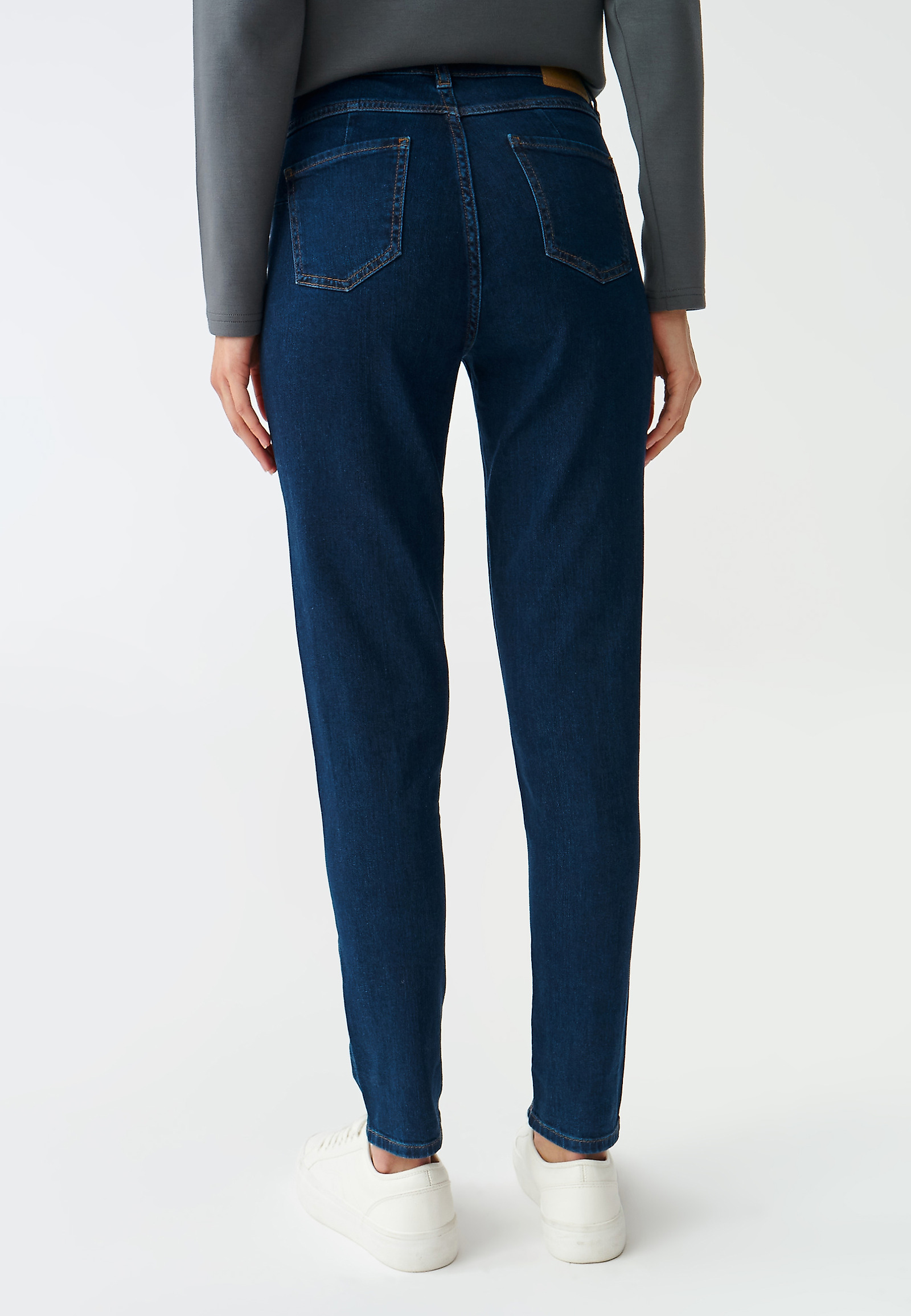 DENIMOWE SPODNIE DAMSKIE FITMI DENIMOWE SPODNIE DAMSKIE FITMI GRANATOWY 80268