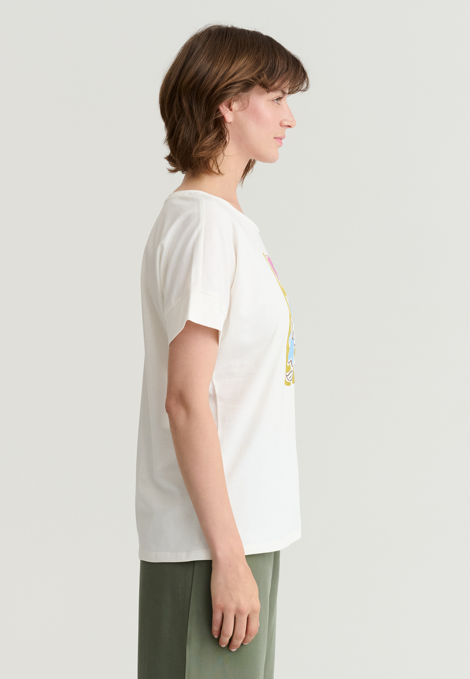 BAWEŁNIANY T-SHIRT Z NADRUKIEM -MONKI 1