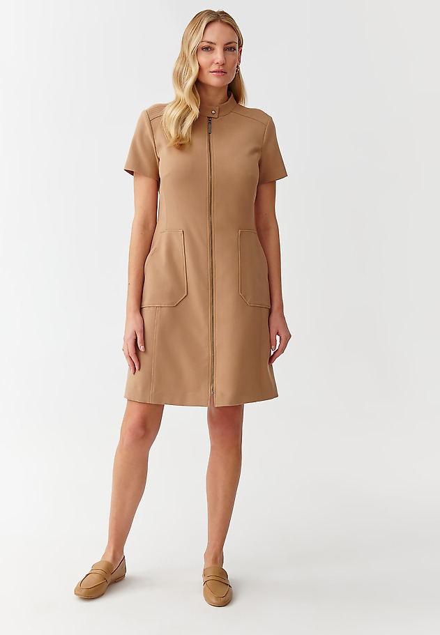 LADIES’ DRESS WITH METAL ZIPPER - MANTOKI LADIES’ DRESS WITH METAL ZIPPER - MANTOKI BEIGE 2