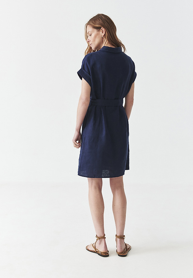 LINEN SCHMISSERIE WITH EMBROIDERY - SALIMA 1 LINEN SCHMISSERIE WITH EMBROIDERY - SALIMA 1 NIEBIESKI 3