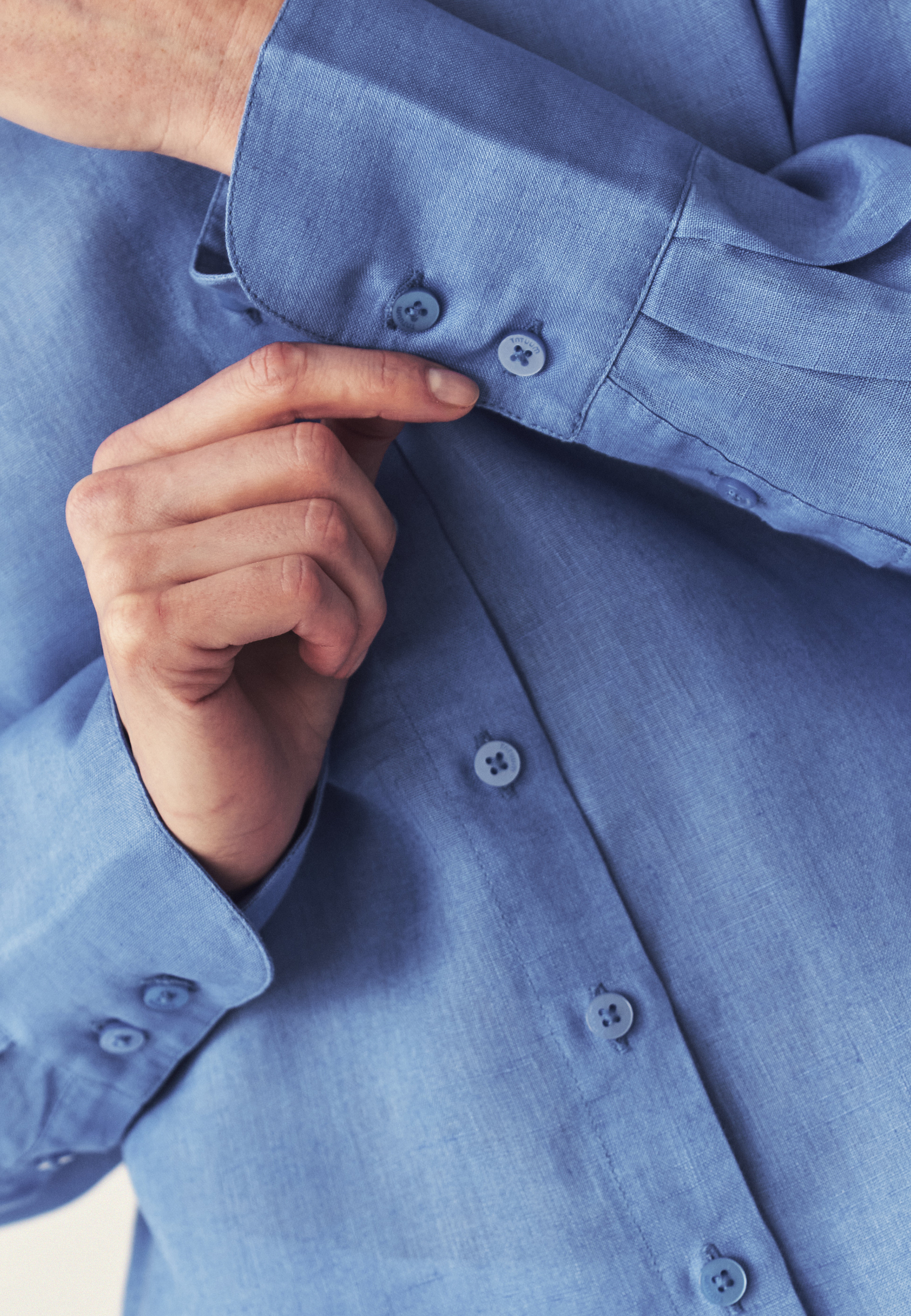 KLASYCZNA KOSZULA Z LNU - ELWI NIEBIESKI 2