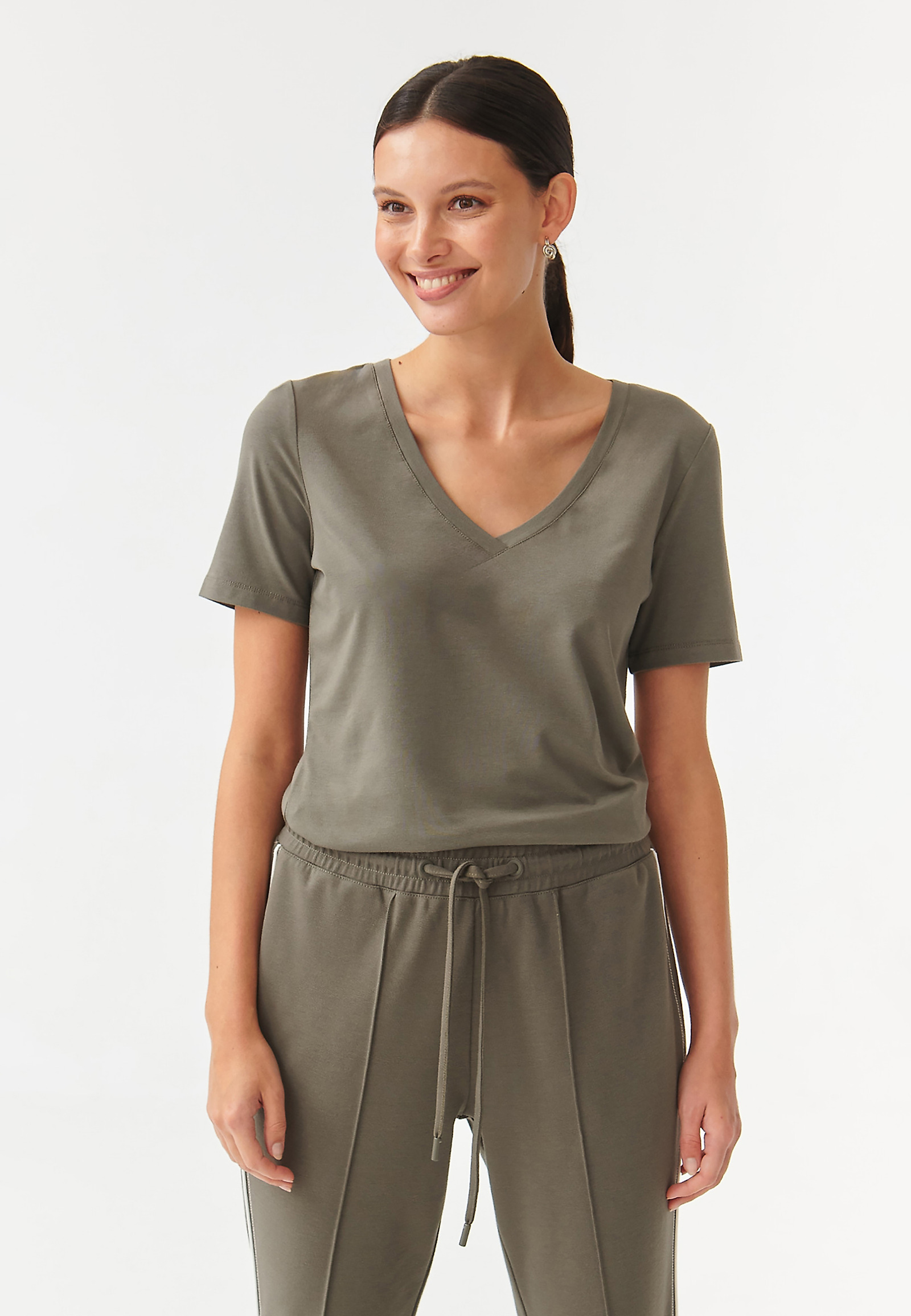 ŽENSKA BLUZA S KRATKIMI ROKAVI LISA ŽENSKA BLUZA S KRATKIMI ROKAVI LISA KAKI 94154