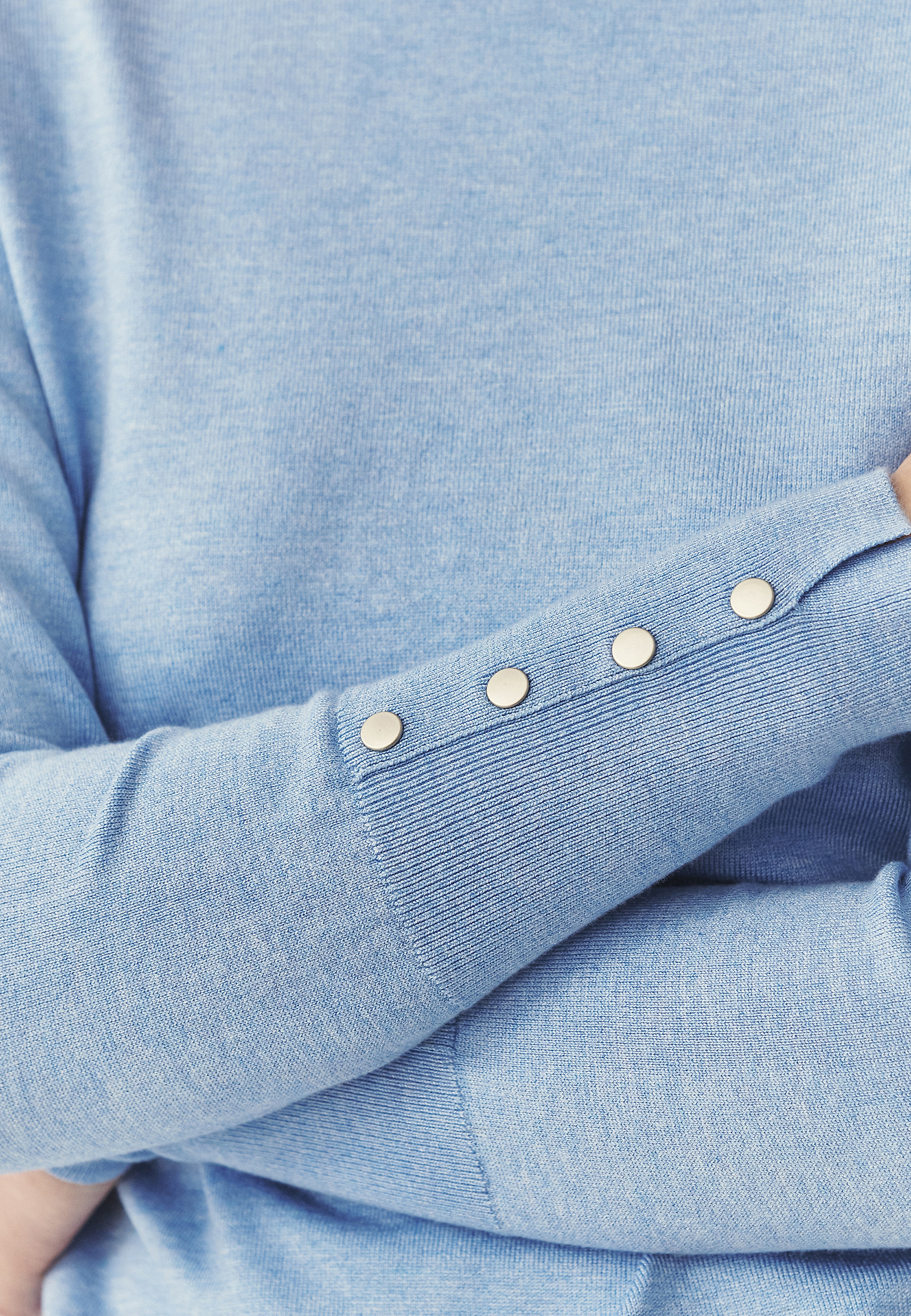 CLASSIC JUMPER WITH CERTIFIED VISCOSE - NICA CLASSIC JUMPER WITH CERTIFIED VISCOSE - NICA BLUE 114783