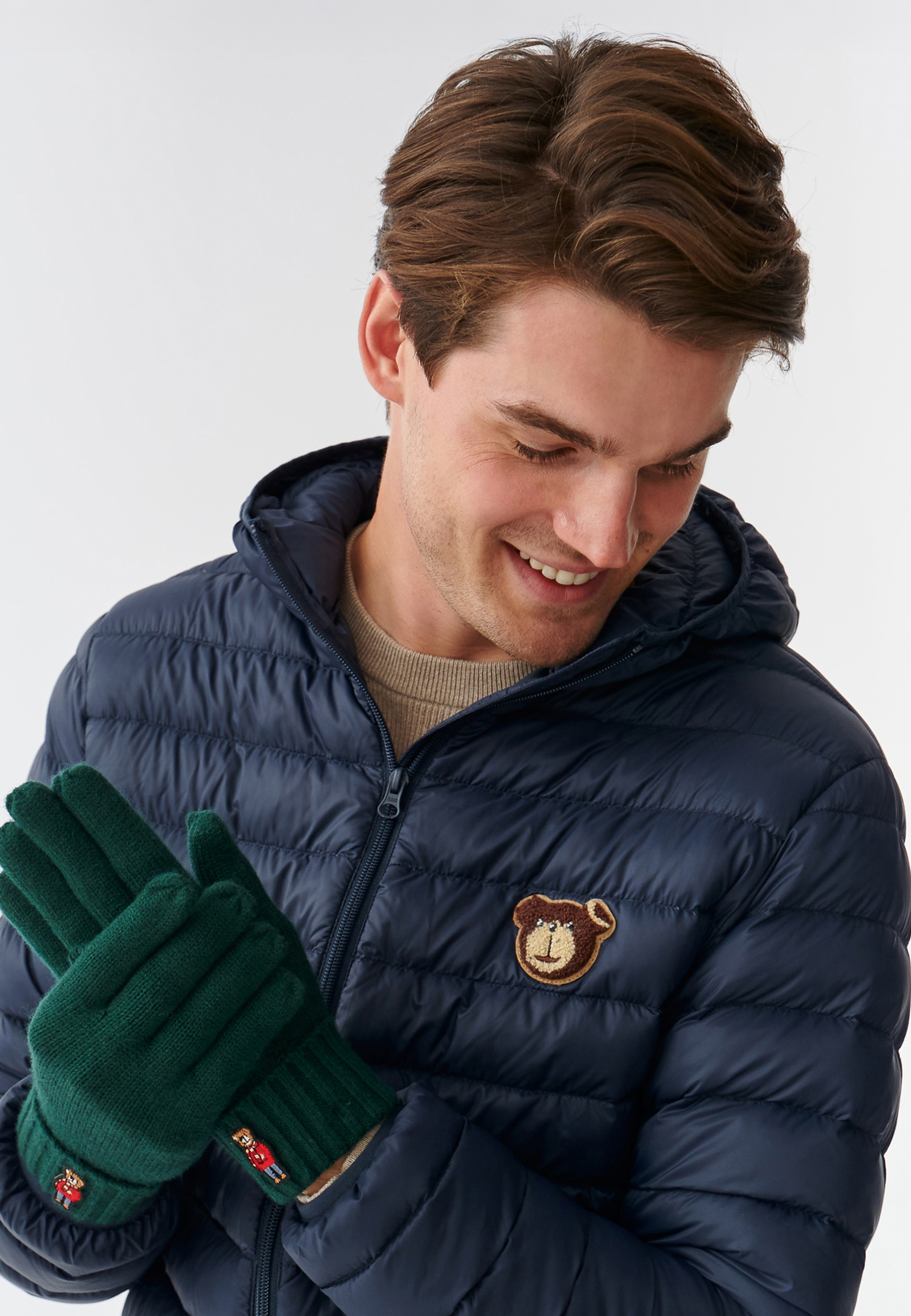 RĘKAWICZKI MĘSKIE DZIANINOWE TREW ZIELONY 2