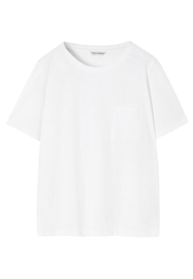 COTTON T-SHIRT WITH POCKET - DELQI COTTON T-SHIRT WITH POCKET - DELQI BIAŁY 5