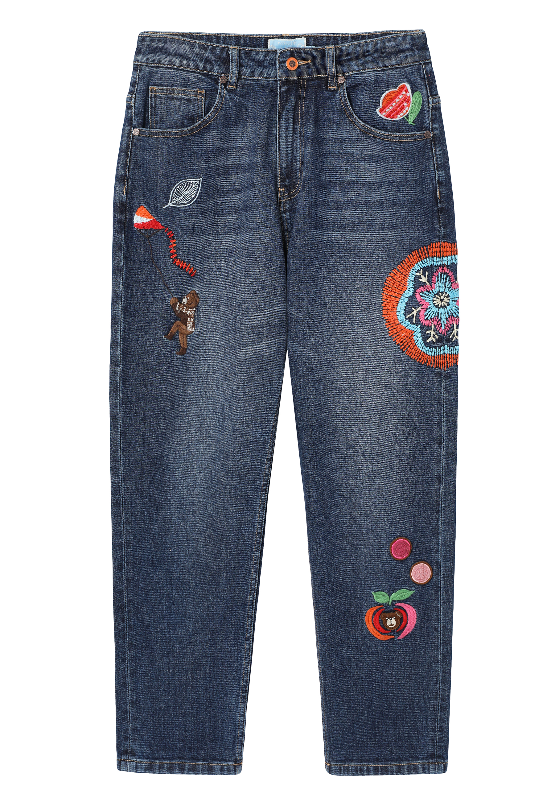 DŽÍNSY S VÝŠIVKOU - MISKO 1