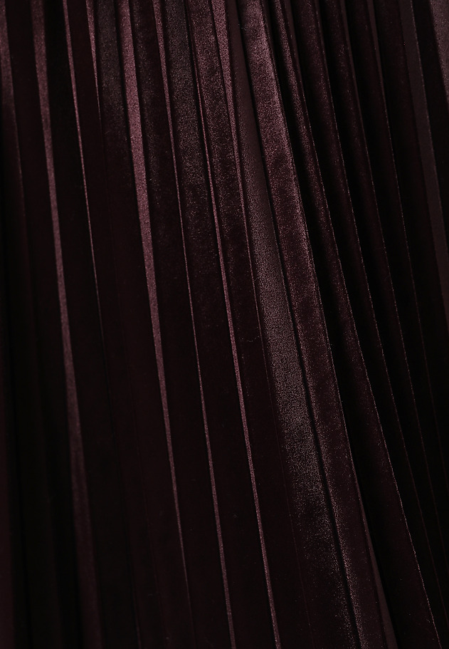 PLEATED MID-LENGTH VELOUR SKIRT - LAMARA 1 PLEATED MID-LENGTH VELOUR SKIRT - LAMARA 1 RED 7