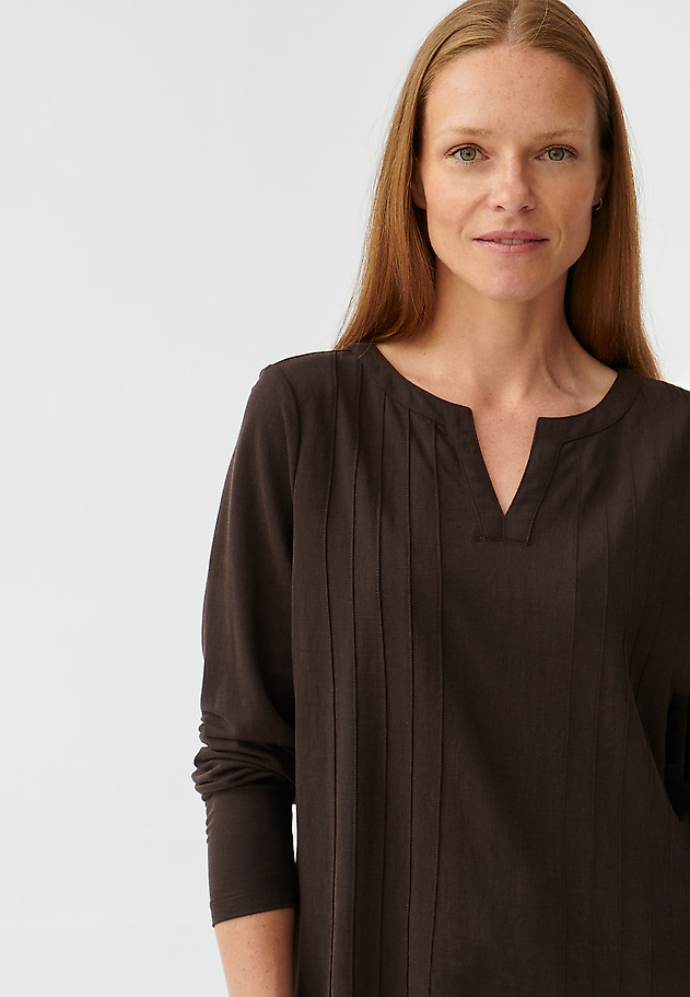 ŽENSKA BLUZA Z OKRASNIM ŠIVOM ANDRA ŽENSKA BLUZA Z OKRASNIM ŠIVOM ANDRA RJAVA 5