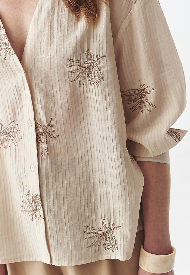 EMBROIDERED SHIRT WITH LYOCELL - RUE EMBROIDERED SHIRT WITH LYOCELL - RUE MULTIKOLOR 4